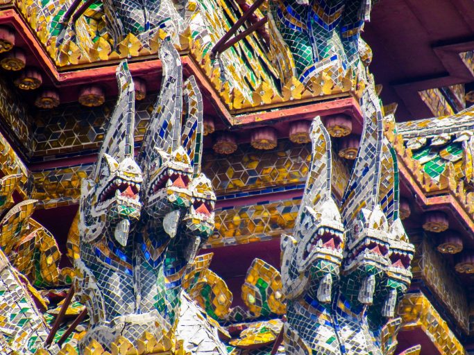 Grand palace Bangkok dragon details