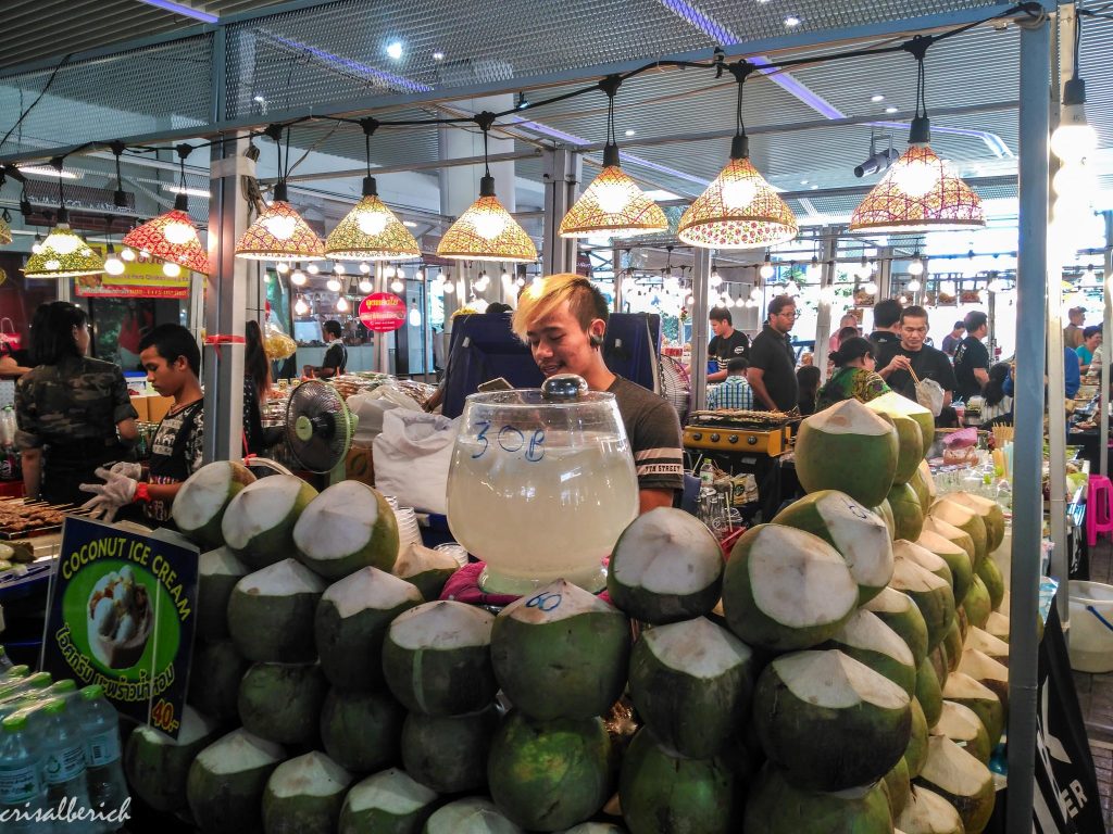 MBK Bangkok coconut stand