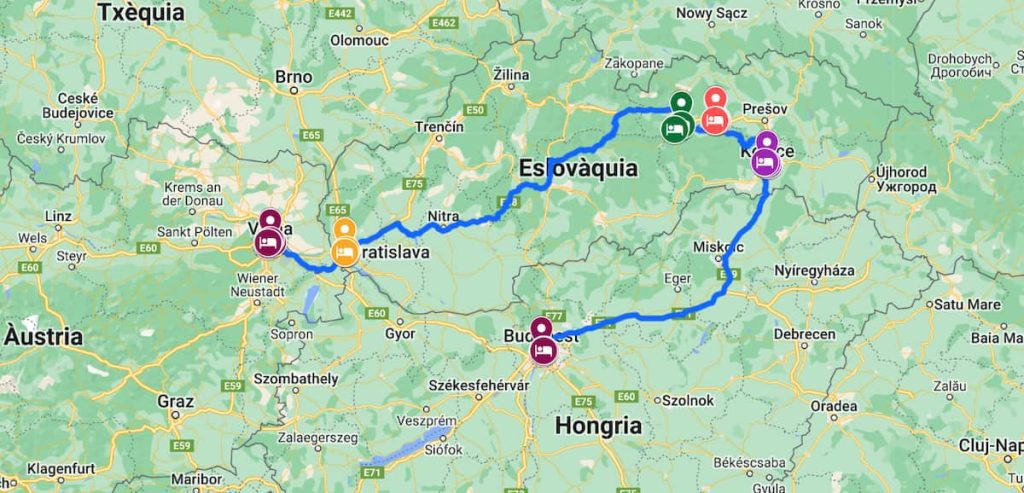 itinerario de viaje eslovaquia 6, 10 dias