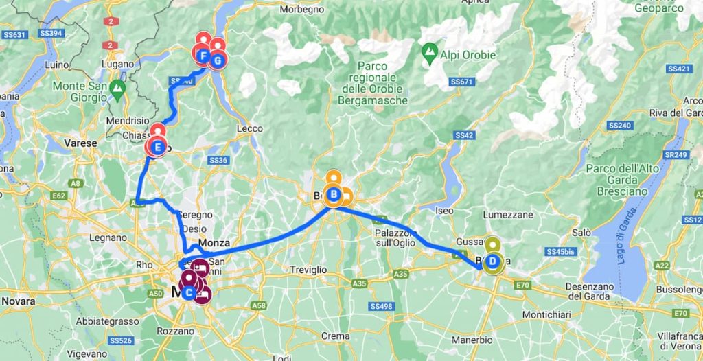 ruta norte italia 5 días