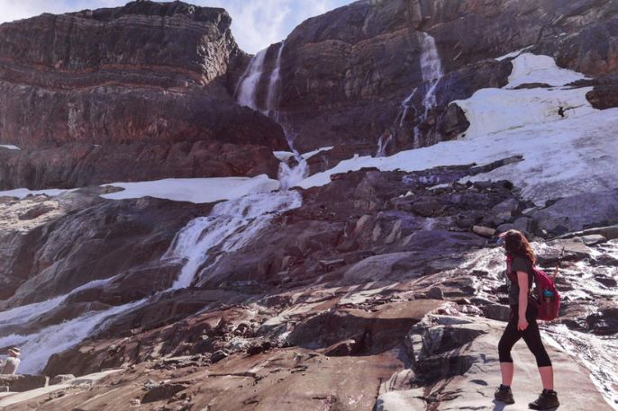 ruta cascada glaciar bow