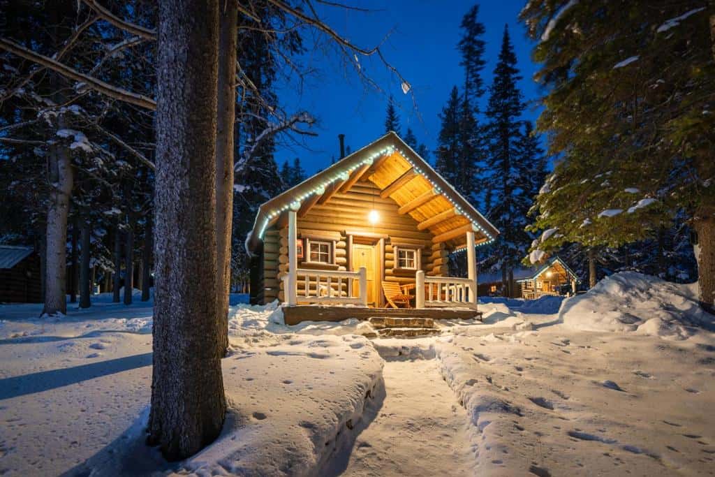 alojamiento cabaña madera banff