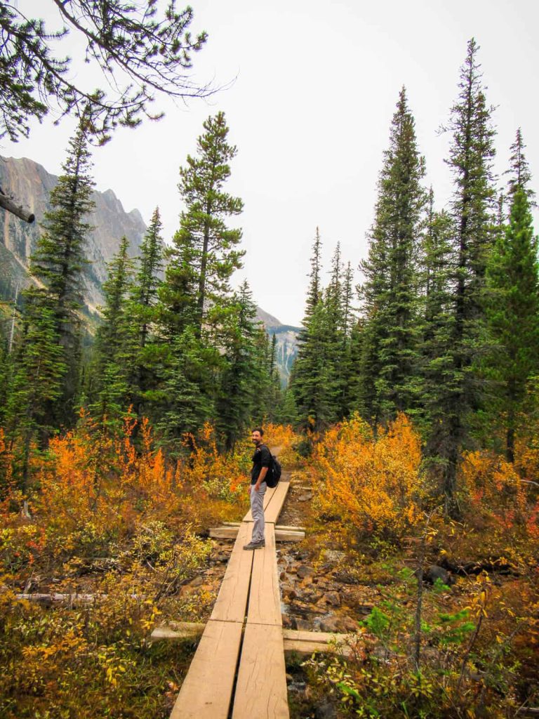 ruta lago sherbrooke yoho canadá