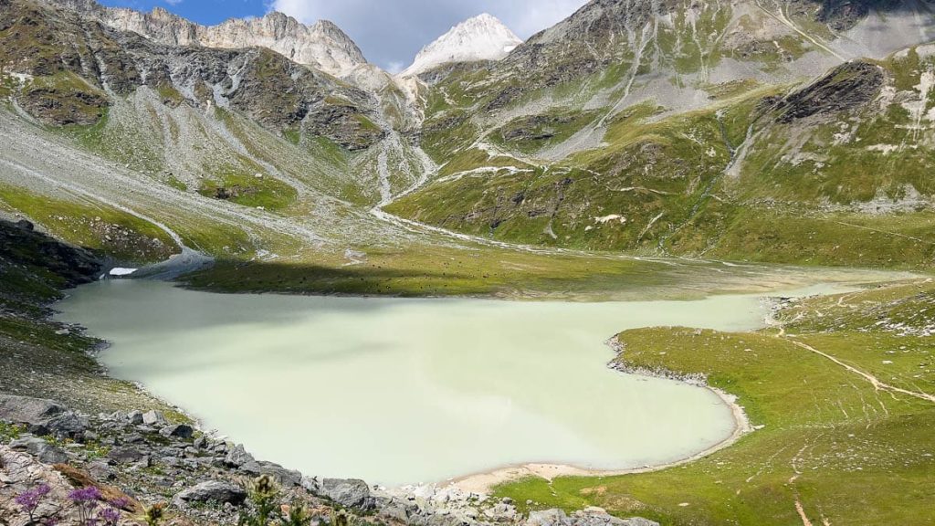 ruta al lac blanc de la vanoise desde les prioux, Pralognan