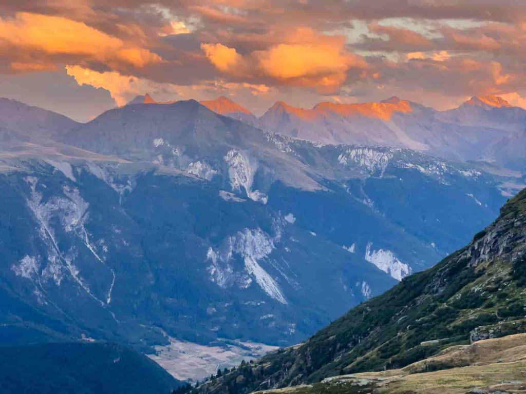 atardecer parque nacional de la vanoise