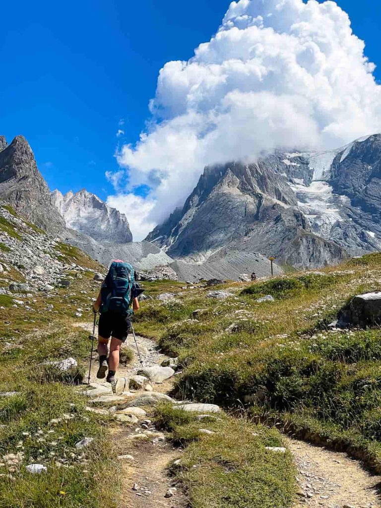 ruta refugio col de la vanoise y glaciar grande casse
